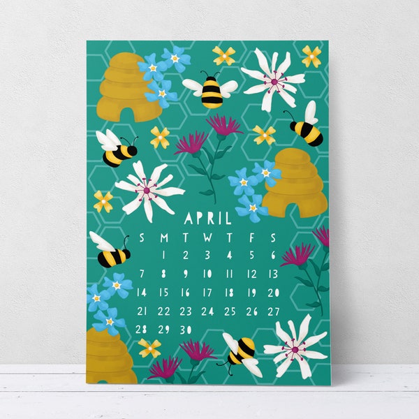 Colorful Calendar Etsy