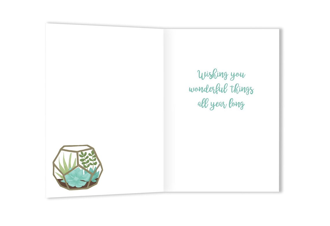 Terrarium Birthday Card // Happy Birthday Card // Birthday - Etsy