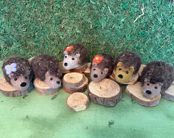 Needle Felted Hedgehogs: Whimsical Wool Woodland Creature