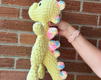 Crocheted Dinosaur Lovey: Handmade