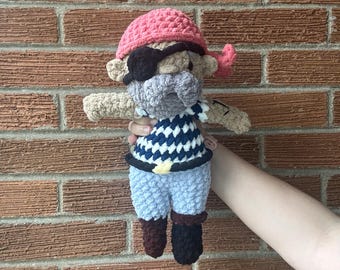 Pirate Stuffy - Crocheted Stuffed Animal