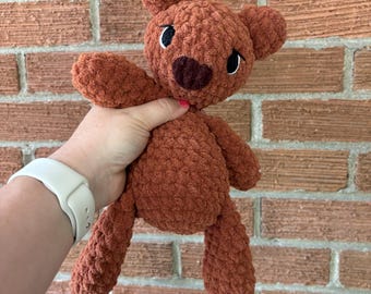 Crochet Bear Stuffed Animal: Handmade, Soft Blanket Yarn Snuggler