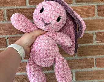 Crochet Bunny Stuffed Animal: Handmade, Soft Blanket Yarn Snuggler