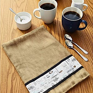 Kaffeehandtuch, handgewebt aus Baumwolle, Fingertücher für die Spüle, Landhausstil, Einzugsgeschenk für Kaffeeliebhaber, Merchandise-Artikel, Gastgeschenk