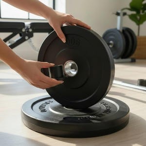 PAIR Olympic Weight Plate Adapter Sleeve | Standard 1-Inch Bar Reducer | Heavy Duty Solid Plastic Construction | 2" to 1" Conversion Insert