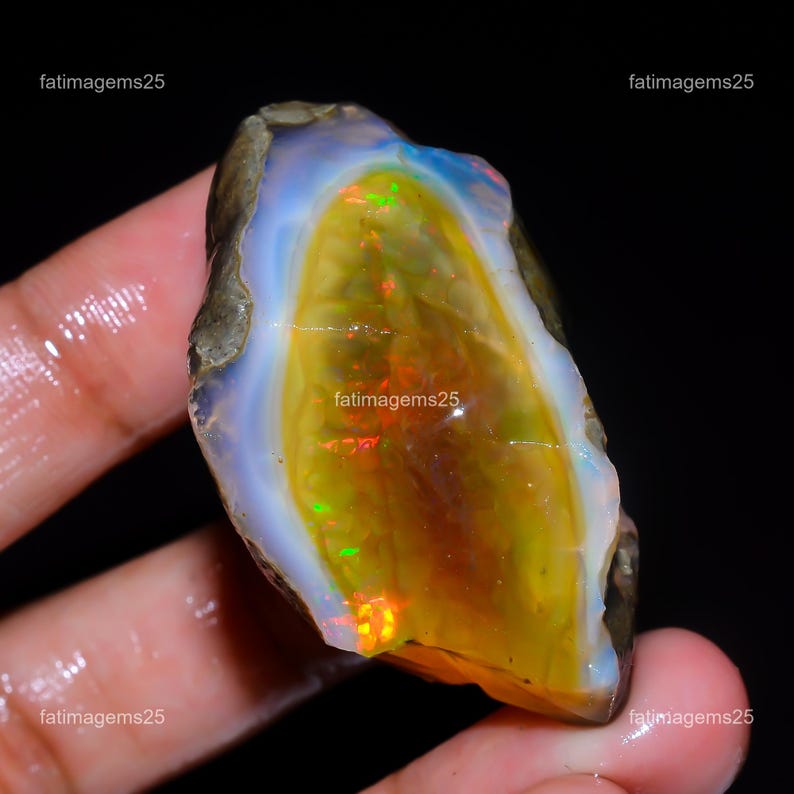Core Level Spectra Dazzling Top Grade Quality 100% Natural Welo Fire Ethiopian Opal Oil ...