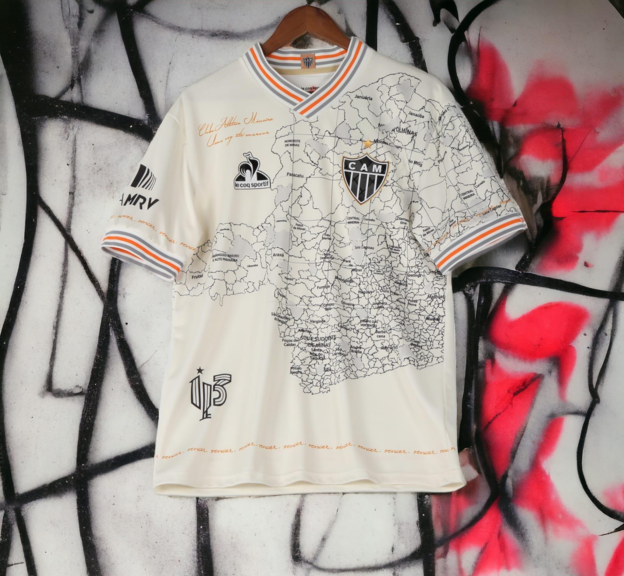 2021-2022 Atletico Mineiro Football Shirt Map Manto Da Massa