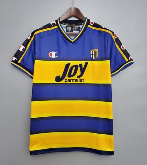 2001 - 2002 PARMA Retro Home Football Shirt Nakata Adriano Maglia