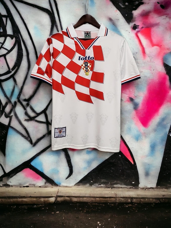 1998 Croatia Home Retro Football Shirt World Cup France 98 Suker