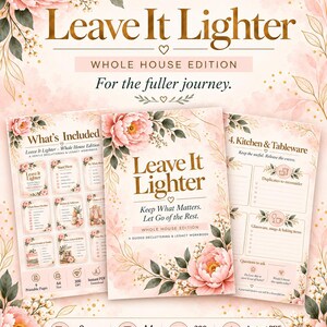 Leave It Lighter Whole House Edition | Swedish Death Cleaning | Decluttering | Downsizing & Legacy Printable | Death Cleaning Checklist