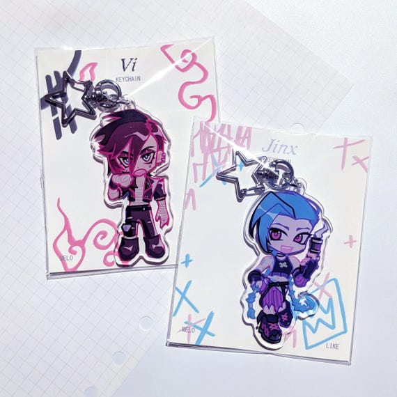 Vi & Jinx [Arcane] | Keychains charm