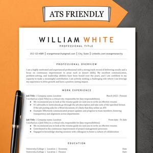 ATS Resume Template: Cover Letter, Reference Page (Digital Download)