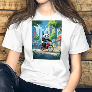 Maglietta divertente con panda: maglietta unisex in cotone