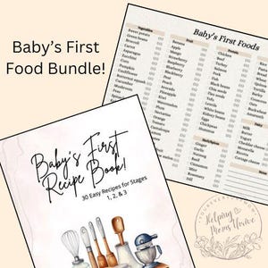 Baby First Foods: 30 Recipes + Printable Checklist (Digital Download)