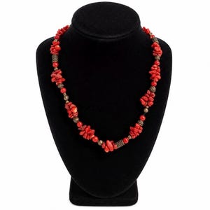 Red Coral Beaded Necklace