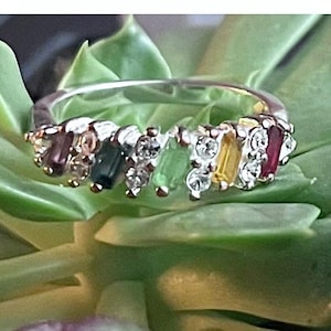 Rainbow Crystal Ring