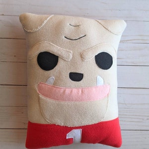 Fleece Bulldog Mascot Pillow: Handmade Plush Toy