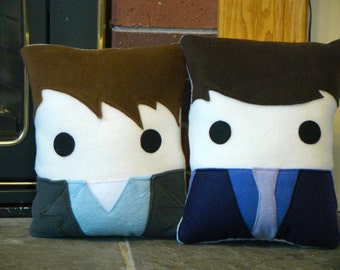 Torchwood inspired plush pillow, Ianto Jones. Jack Harkness, decorative pillow