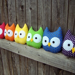 Mini owl plush, stuffed owl, pick one