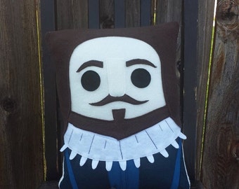 William Shakespeare, pillow, plush, cushion, gift