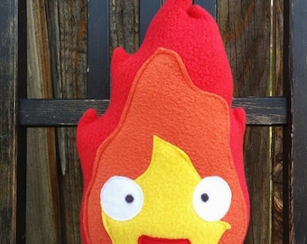 Calcifer, Pillow, plush, cushion, gift, fire demon, Howl