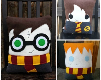 Wizard pillow, Harry, Hermione, Ron ,Luna, Draco, plush, Decorative Pillow