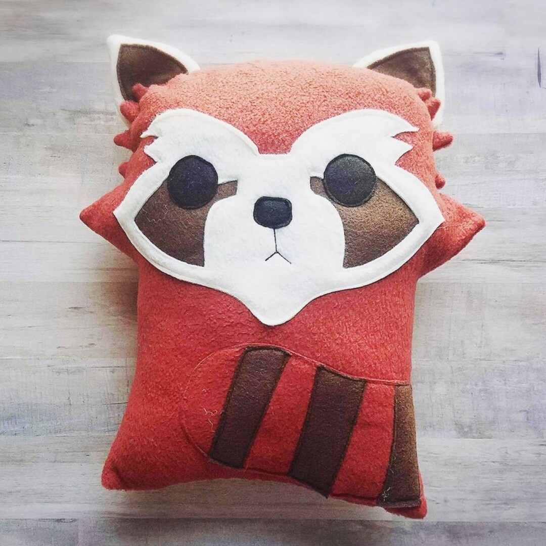 red-panda-pillow-plush-cushion-nursery-decor-etsy