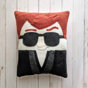 Crowley, Aziraphale, Good Omens, throw pillow, plush