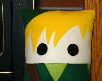 Link pillow, Legend of Zelda plush pillow, throw pillow