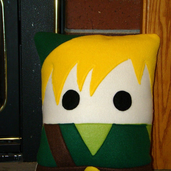 Link pillow, Legend of Zelda plush pillow, throw pillow