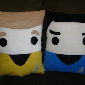 Star Trek pillow, Spock, Kirk,