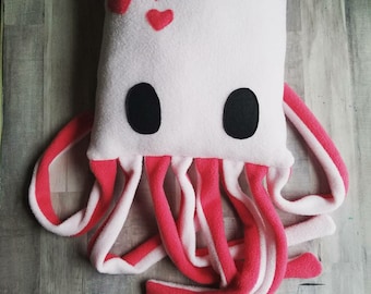 Pink Octopus pillow, plush, nursery decor