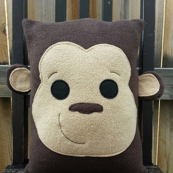 Monkey Pillow Etsy