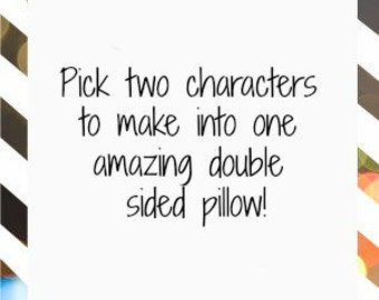 Double sided Character Pillow, cushion, plush