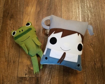 Over the garden wall, Greg, frog, pillow, plush, cushion,