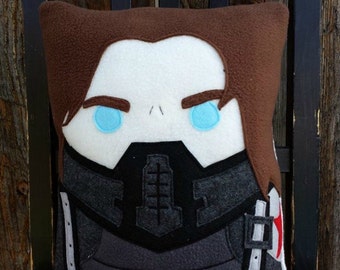 Captain America, Winter Soldier, Bucky Barnes pillow, plush, cushion, gift
