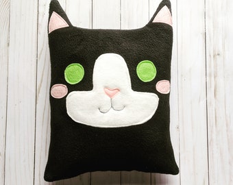 Black Cat pillow, plush, cushion, nursery decor