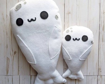 Handmade Harbor Seal Plush: Fleece Nursery Decor