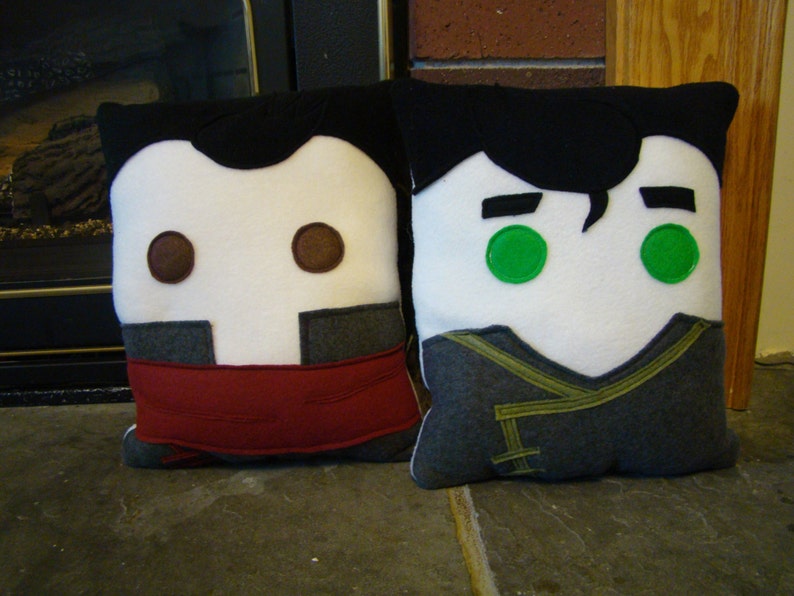 Legend of Korra, Mako and Bolin inspired, throw pillows image 1