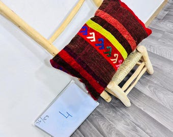 Moroccan Wool Pillow Cover | Vintage Berber Cushion | Boho Home Decor