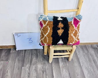 Moroccan Wool Pillow Cover | Vintage Berber Cushion | Boho Home Decor