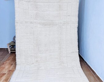 Handwoven Beni Ourain Rug: Authentic Moroccan Berber Carpet