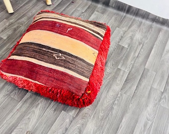 Moroccan Pouf Floor Vintage Moroccan Ottoman Beni Ourain Square