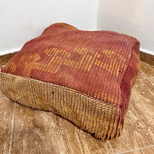 Moroccan Pouf Cover, Beni Ourain Floor Pillow, Floor Cushion Cover,Floor Pouf,colored pink moroccan