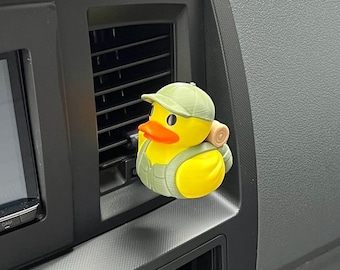 Off-Road Ducking Camping Duck Car Charm Ventilatieaccessoire | Dashboarddecor dieren | Universele houder: