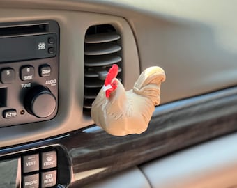 Accesorio para ventilación de coche con diseño de gallo / Decoración para salpicadero de animales adorables / Montaje universal