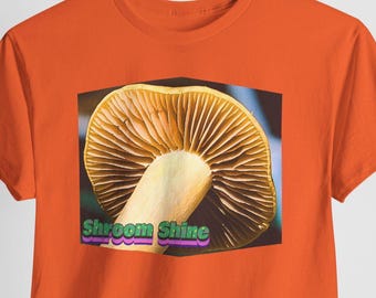 T-shirt med foto av svamp, retro trädgårdsskjorta