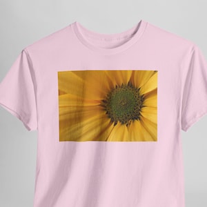 Sunflower Close-Up T Shirt, Yellow Floral Nature Photo Shirt