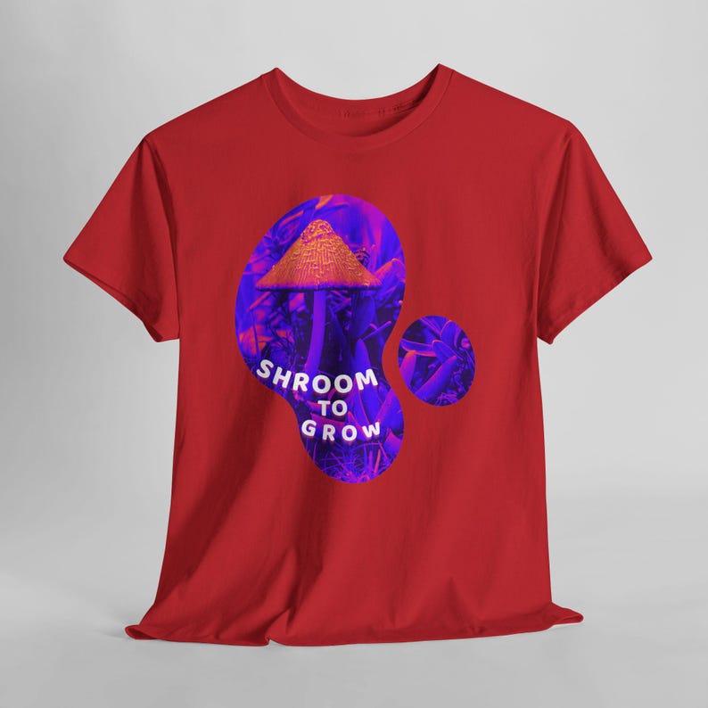 Shroom to Grow Mushroom Shirt, Trippy Nature Photo Tee, Psychedelic Garden Photo Art image 15