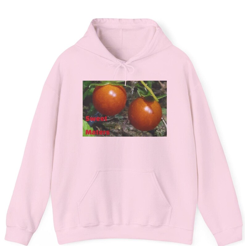 Tomatträdgård Fotohuvtröja – Mysig unisex-tröja Light Pink